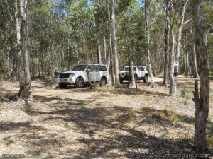 Getting some 4WD theory on the course, Near the Lakes Roadhouse