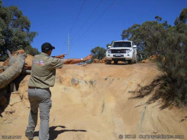 Richard from 4WD Adventure Offroad Training do the guiding, On the Powerlines Track