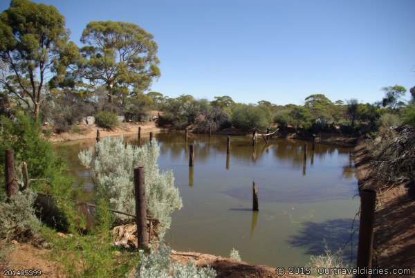 The remains of an old dam