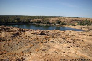 One of the three dams on Cave Hill