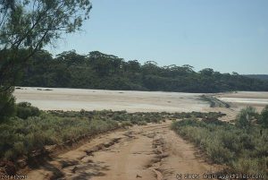 The causeway over Lake Dundas