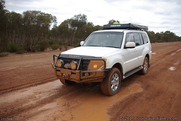 The road got a bit wet, Hyden-Norseman Road