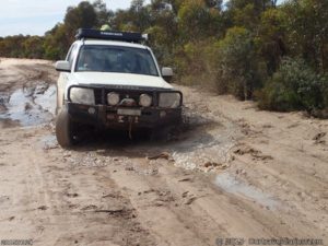 Driving through another puddle