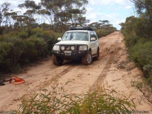 Winching along Dunns Track