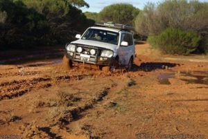 The road got a bit soft, Heading towards Cave Hill on Station Road