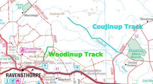 Map of the Wodinup and Coujinup Tracks