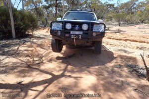 Popped a wheel up coming off the old Hyden - Norseman to detour around a tree