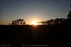Sunset at our Breakaways camp - Hyden - Norseman Road