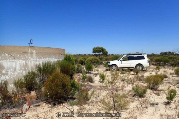 Empty water tank near Lake Hope on our way to Hatter Hill