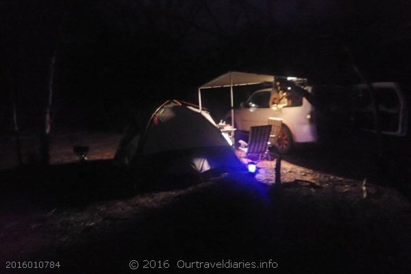 Our bush camp south west of Twenty Five Mile Rock