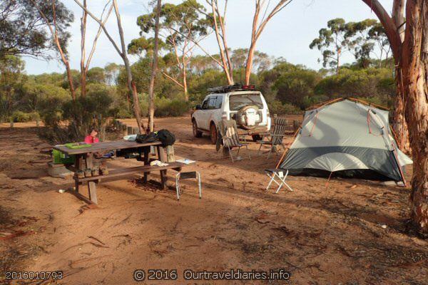Our camp at Cave Hill