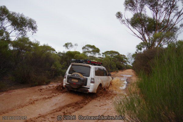There'd been a bit of rain along the Victoria Rock Road near Cave Hill