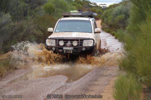 A puddle along the Victoria Rock Road near Cave Hill