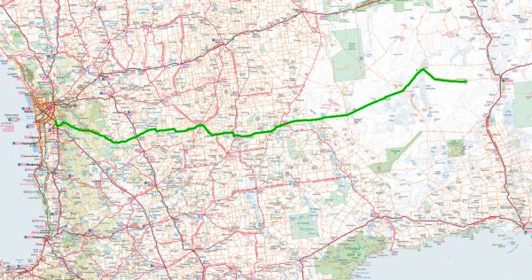 Day 1 - Perth to Woodlands Rest Area. (574 kms)