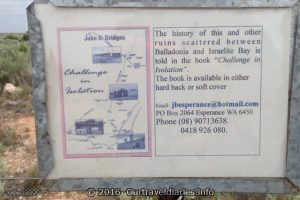 Sign at the old Balladonia Telegraph Station.