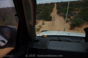 Coming up to one of the 300 sand dunes, Googs Track, South Australia