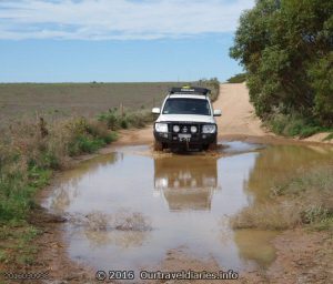 Puddle at the start of Googs Track, near Lone Oak, South Australia