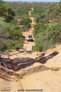 Coming up to another sand dune to cross, Googs Track South Australia