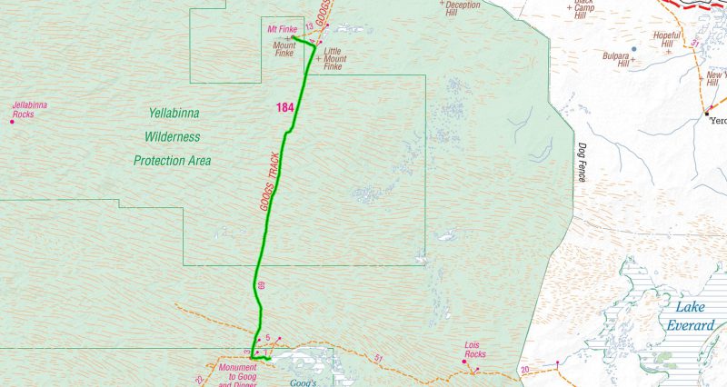 Day 5 - Googs Lake to Mount Finke (83 kms)