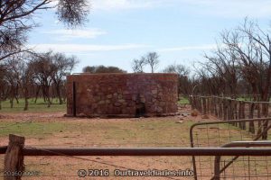 Old stone water tank on the way to Tarcoola, South Australia.