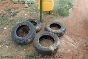 Its illegal to dump tyres, but some idiots don't care - Eyre Hwy, WA