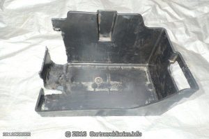 The Mitsubishi Pajero battery sub tray in its modified state