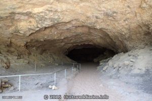 At the lower entrance of Stockyard Gully Cave