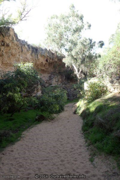 River bed leading from the cave