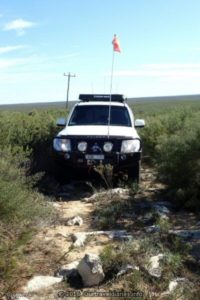 The Pajero on a track in the Stockyard Gully National Park