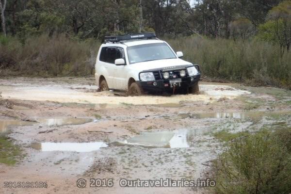 The only bog hole we encounted near Brookton Hwy