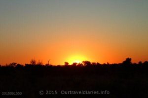 The colors of sunset near Chambers Pillar, NT