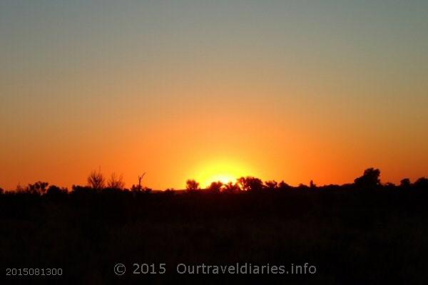 The colors of sunset near Chambers Pillar, NT