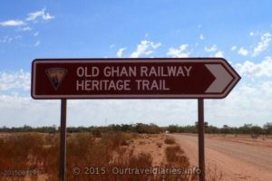 We followed some of the Old Ghan Railway Heritage Trail