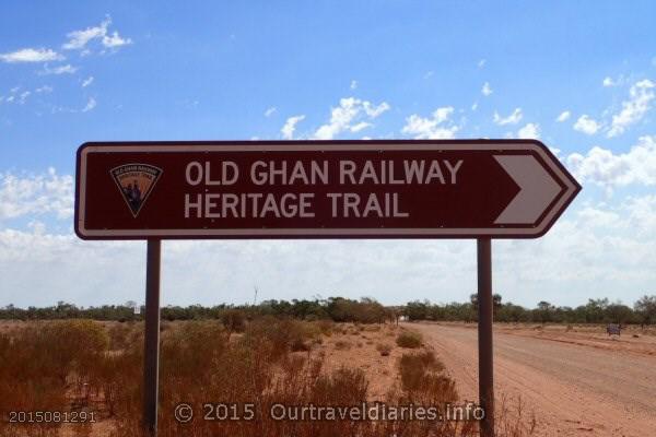 We followed some of the Old Ghan Railway Heritage Trail