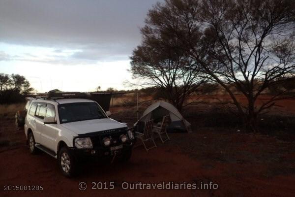 We camped here while we fixed the broken Warn Winch bracket - between Chambers Pillar and Aputula