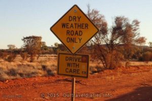 If it rains a lot of outback Roads become impassable.