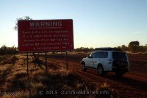 At the Western End of Ernest Giles Road they recommend you don't take it