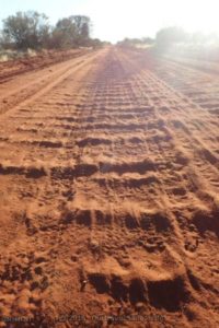 Never ending corrugations on the Ernest Giles Road N.T.