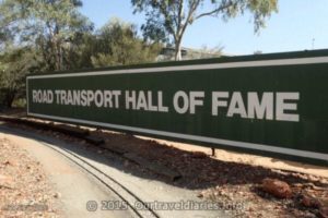 Entry sign to the Road Transport Hall of Fame, Alice Springs, NT