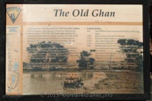 The Old Ghan plaque at the museum.