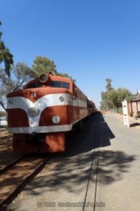 Diesel Train Locomotive at the Ghan Museum, Alice Springs, NT