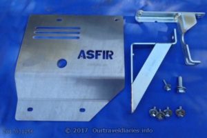 Components of the Asfir Rear Air Con Skid Plate