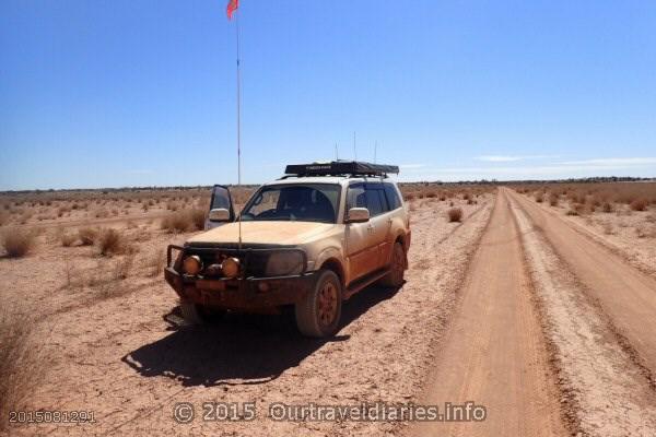 Our Pajero stopped at Fogartys Claypan