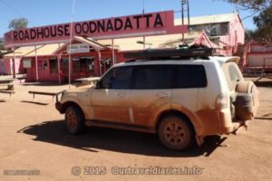 The famous Pink Roadhouse, Oodnadatta, South Australia.