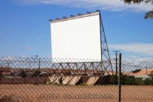 Drive-in screen leftover from a bygone era, Coober Pedy South Australia.