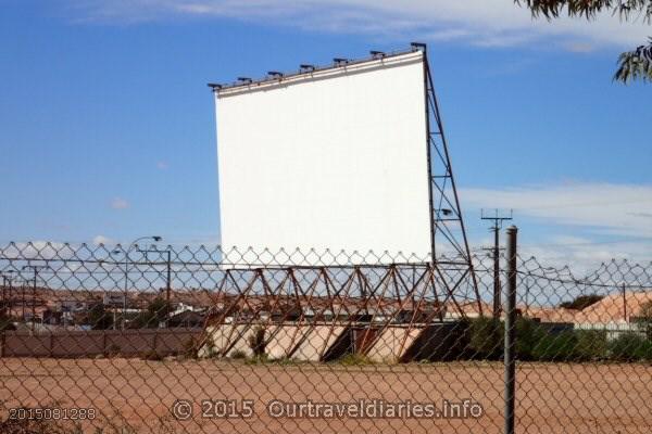 Drive-in screen leftover from a bygone era, Coober Pedy South Australia.