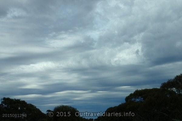 Storm clouds gathering on the Old Eyre Highway, SA
