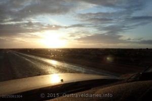 Sunset along the Eyre Highway, Western Australia