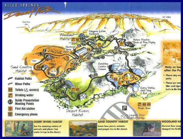 Alice Springs Desert Park Map