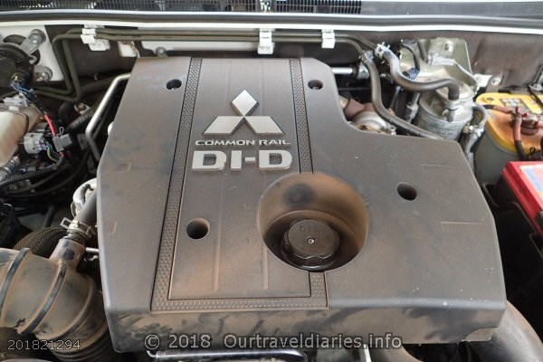 Engine cover of a NW Pajero.